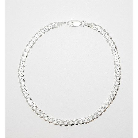 Pulseira de prata groumet grossa masculina