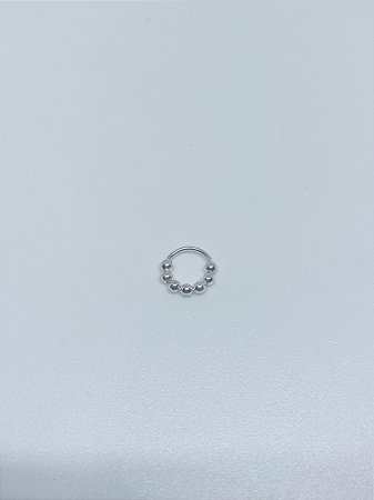 Piercing de prata  bolinhas