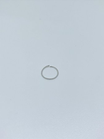 Piercing de prata aro simples torcido 9mm