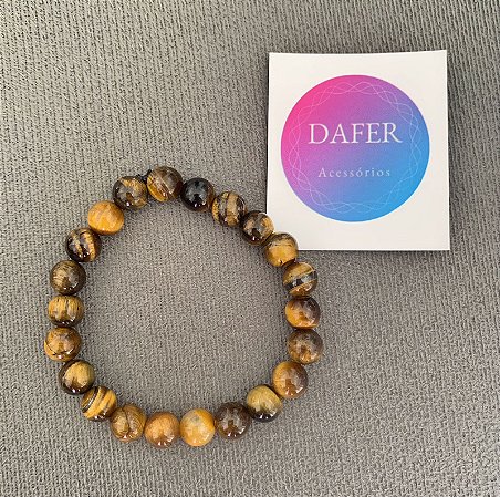 Pulseira masculina de olho de tigre