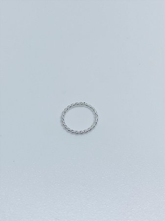 Piercing de prata aro torcido 10mm