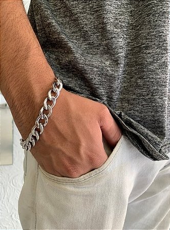 Pulseira de aço masculina grumet 20cm x 9mm