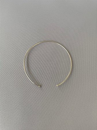 Pulseira de prata bracelete aberto 2 bolinhas