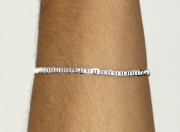 Pulseira de prata masculina piastrine 3mm