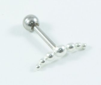 Piercing de prata 7 bolinhas tragus / helix