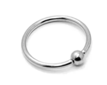 Piercing de aço aro com uma bolinha