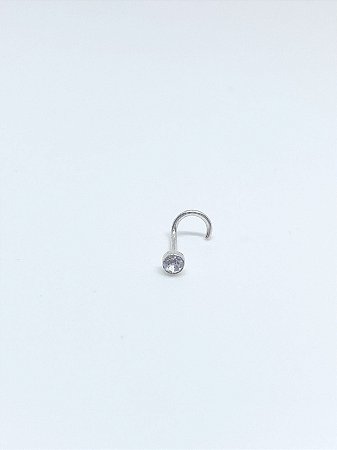 Piercing de prata ponto de luz nariz 3mm