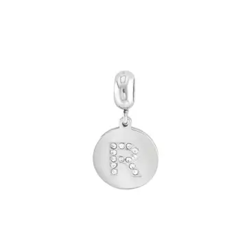 Berloque de aço medalha letra R