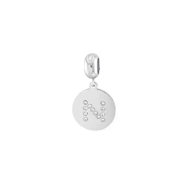 Berloque de aço medalha letra N
