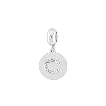 Berloque de aço medalha letra C