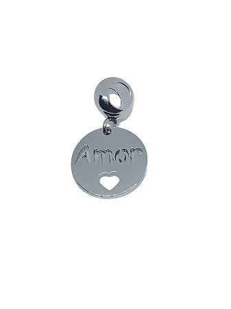 Berloque de aço medalha amor