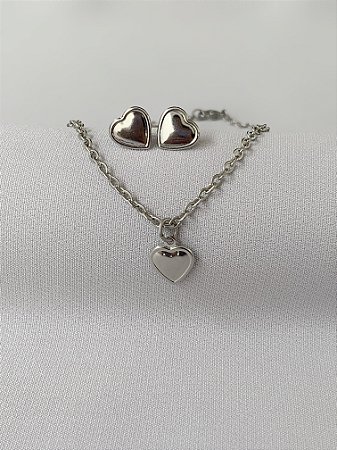 Conjunto de aço coração cheio