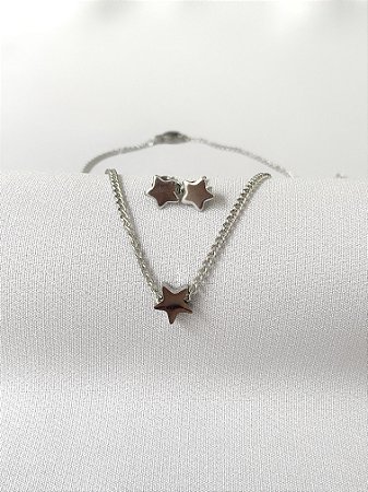 Conjunto de aço estrela lisa