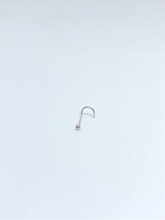 Piercing de prata nariz bolinha