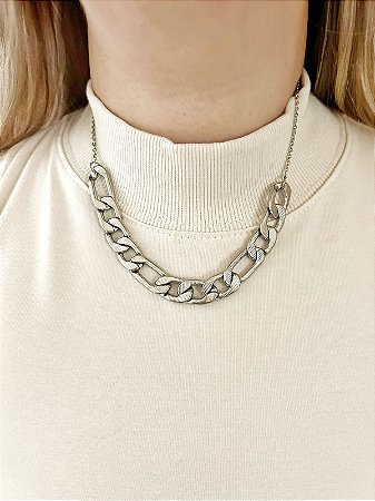 Corrente de aço choker 3x1 texturizada