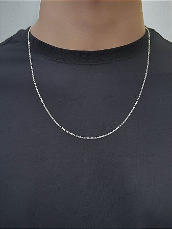 Corrente de prata masculina mini cartier 60cm