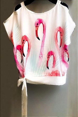 blusa flamingo feminina