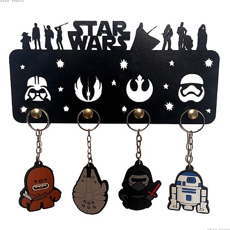 Porta Chaves Star Wars Chaveiro e Organizador de Parede