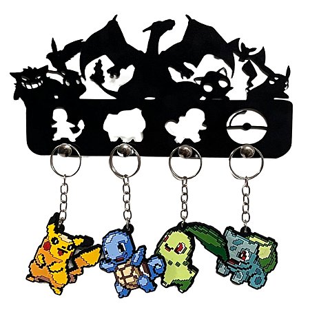 Porta Chaves Pokemon Parede Suporte Criativo