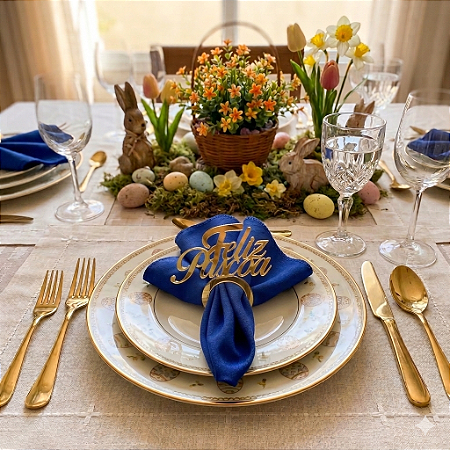 Kit 12 Porta Guardanapo Páscoa Jogo Mesa Posta Souplast