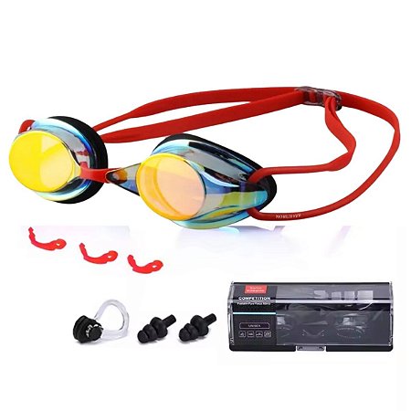 Óculos De Natação Profissional Antiembaçante Espelhado