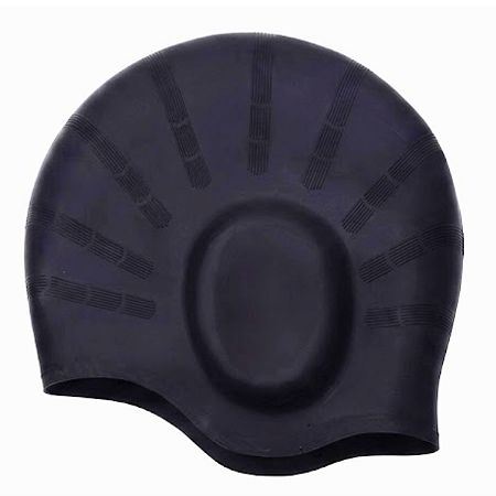 Touca de natação em silicone premium cobre orelha adulto impermeável Mobilidadii