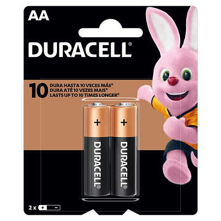 Pilha AA Alcalina Duracell com 2 unidades