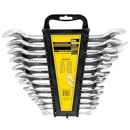 Jogo de Chaves Fixas com 12 unidades 6-32MM Eda 8AS