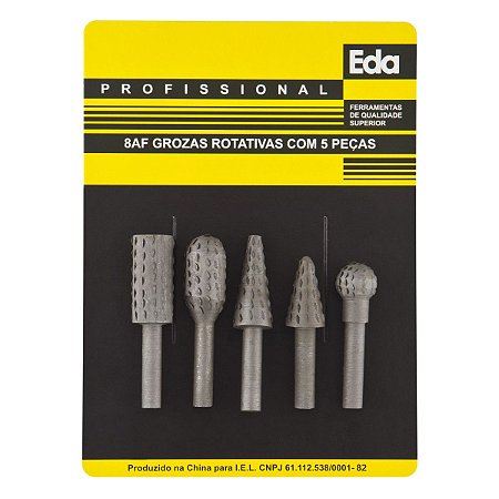 Lima grossa rotativa com 5 unidades Eda 8AF