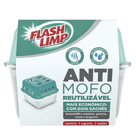 Antimofo 400G Reutilizável com refil extra FlashLimp AMO1843