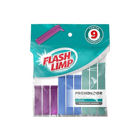 Prendedor para embalagens com 9 Peças FlashLimp LAV3796