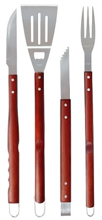 Conjunto Churassco Com 4 Peças Mor