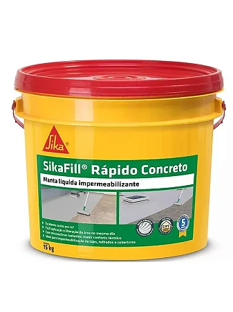 Manta Liquida Impermeabilizante Rapida Sikafill 15kg Concreto Branco Sika 454417