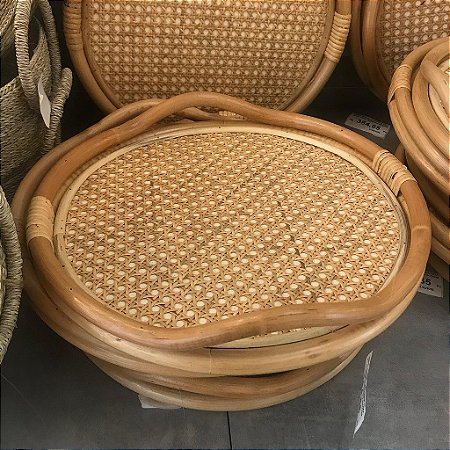 Bandeja Redonda Tray Bulat Rotang