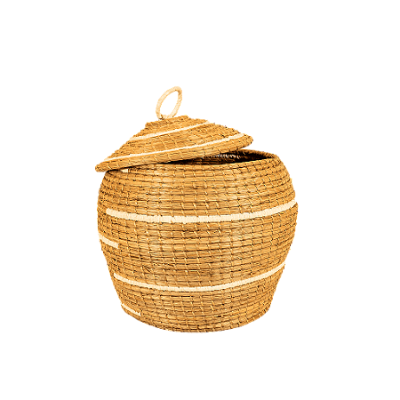 Cesto Mendong Rattan com Tampa Rotang MRC-021