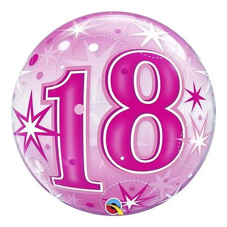 Balão Bubble 22" 18 Rosa
