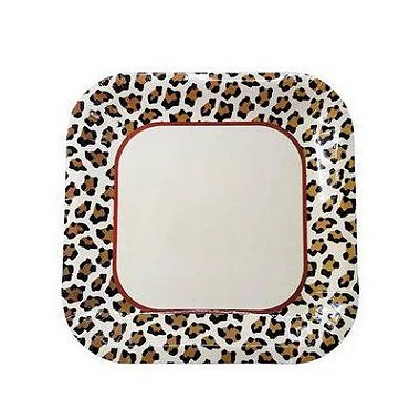 Prato de Papel Animal Print 8 Un.