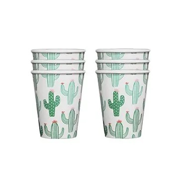 Copo de Papel Cactos 8 Un.