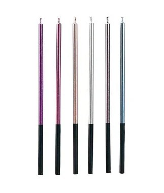 Vela Palito Gigante Colorida Metalizada