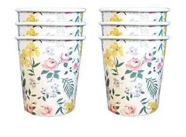 Copo de Papel Flores 8 Un.