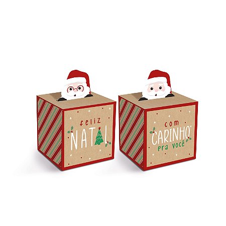 Caixa Natal Papai Noel c/ 10un