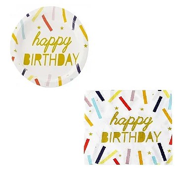 Kit Festa Happy Birthday 30 pçs