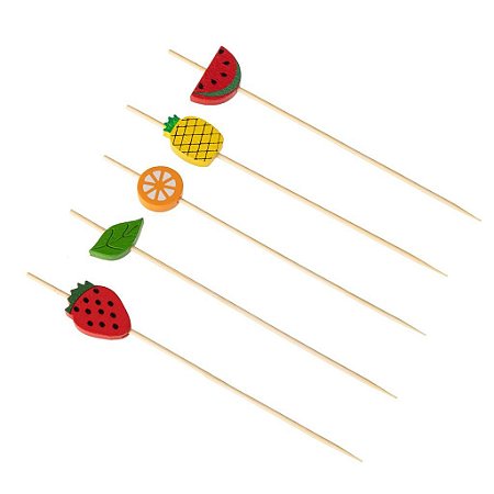 Palito de Bambu para Petiscos Frutas 20un