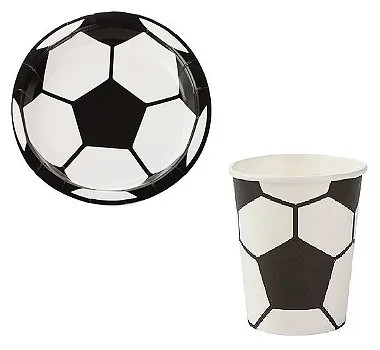 Festa Futebol kit descartáveis 20pçs