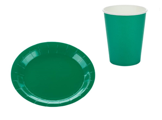 Kit Descartáveis Verde Bandeira 20un