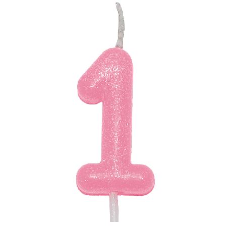 Vela Número Rosa Candy