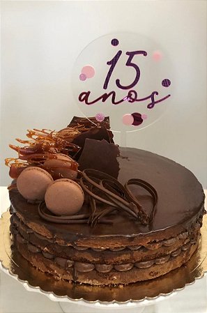 Topo de Bolo Acrilico 15 anos