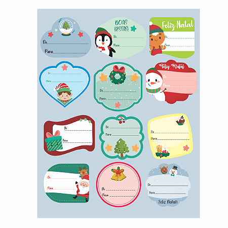 Etiqueta De/Para de Natal c/24un