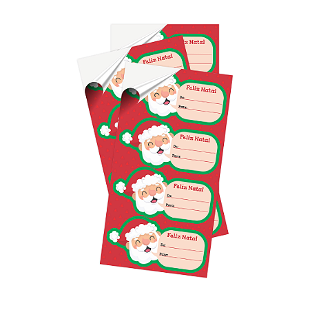 Etiqueta De/Para Papai Noel c/12un