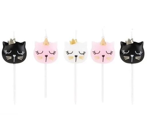 Vela de Gatinhos 5 Un.